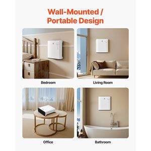 Calentador Eléctrico Inteligente de Pared de 1500W, Diseño Portátil con Protección Antivuelco, 3 Modos y Ajuste con Perilla - Product Image 4