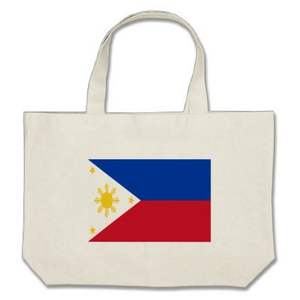 Sac fourre-tout en toile de coton avec imprimé drapeau des Philippines, sac à main réutilisable pour les courses, pochette pour courses en tissu naturel, étui de transport de voyage - Product Image 1