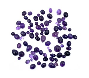 Natural Amethyst Mix Shape Cabochon Loose Gemstone Lot 4-13 MM IGI Certified for Handmade Jewelry Making - Product Image 5