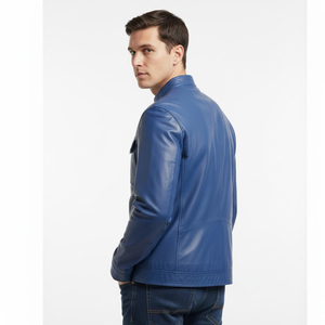 Veste en cuir pour homme de qualité supérieure, avec finition raffinée, doublure confortable, coutures durables, personnalisation de la marque - Product Image 3