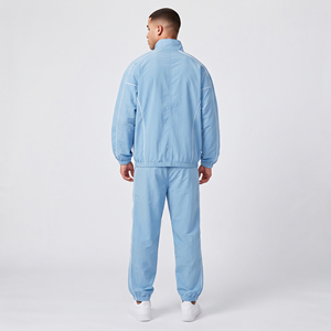 Maßgeschneiderter Herren-Windbreaker mit Reißverschluss, Locker Sitzender Übergroßer Trainingsanzug, 100% Nylon-Polyester Zweiteiliger Trainingsanzug mit Reißverschluss - Product Image 2