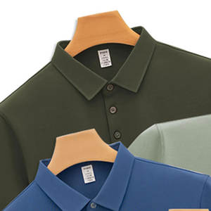 Camisa Polo de Negocios de Alta Gama para Hombre 2026, Bordado Personalizado, Tejido de Punto de Algodón Puro, Manga Corta, Botones Sólidos, Venta al Por Mayor - Product Image 4