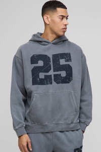 Nouveau design personnalisé, ensemble de survêtement oversize 25 Varsity en coton délavé, streetwear épais, 2 pièces : sweat à capuche et pantalon de jogging pour homme - Product Image 4