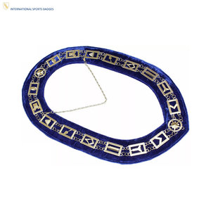 Luxury Style Personalized Embroidered Masonic Regalia Chain <b>Collar</b> with Safety Pin Customized Design and Premium Workmanship - Product Image 2