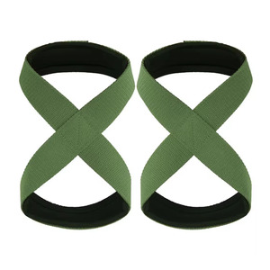 Adjustable Neoprene Cotton Figure 8 Wrist Straps High Stretch Anti Slip Lightweight Eco-Friendly Gym Support for <b>Weight</b> Lifting - Product Image 5
