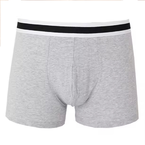 Calzoncillos Boxer Grises para Hombre, Corte Medio, Tejido de Spandex/Poliéster, Transpirables, Ecológicos, de Color Sólido - Product Image 1