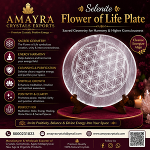 Vente en gros de plaques de sélénite gravées main Hamsa de 5-7 mm, gravier de cristal naturel en vrac pour la vente de Noël chez Amayra Crystals - Product Image 4