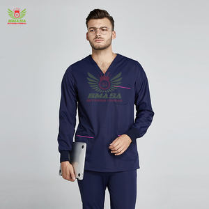 Uniforme Médico de Poliéster Blanco para Hombre, Uniformes de Enfermería Suaves, Conjuntos de Uniformes para Hospital - Product Image 3