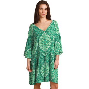 Mini vestido estampado para mujer, cómodo para el uso diario - Product Image 3