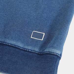 เสื้อสเวตเชิ้ตผ้าฝ้ายพรีเมียมสำหรับผู้ชาย ล้างสีแบบแอซิด ทรงพูลโอเวอร์เรียบง่าย เนื้อผ้าหนา สไตล์สตรีทแวร์ วินเทจ คอกลม สำหรับผู้ชาย - Product Image 5