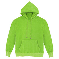 Hoodie Oversize Acid Wash Khusus Bahan Berat 100% Katun Unisex Streetwear Musim Dingin Tahan Angin Anti-Pilling OEM ODM