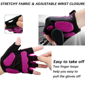 High Demand Men's Cycling Gloves Anti <b>Slip</b> Breathable Microfiber <b>Half</b> Finger for Bicycle Racing Weight Lifting Training - Product Image 4