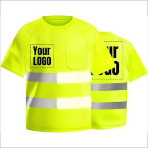 T-shirt de sécurité haute visibilité personnalisé pour la construction, vêtements de travail haute visibilité, t-shirts de sécurité à manches courtes personnalisés, fabrication - Product Image 6