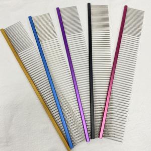 กรรไกรตัดขนสุนัขสแตนเลสสตีลญี่ปุ่นขนาด240มม. พร้อมฟันแคบและกว้างเพื่อความสะดวกในการดูแลการพันกันของสัตว์เลี้ยง - Product Image 1