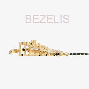 Collar de oro de 14 quilates con diamantes diseñado para bodas indias modernas, colección de joyería fina premium. - Product Image 4