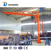 Grue à flèche pivotante robuste montée sur pilier à 360 degrés, grue cantilever d'atelier avec palan électrique à chaîne, certifiée CE
