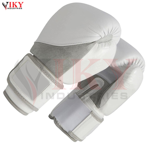 Guantes de Boxeo de Protección Multicapa de Alto Rendimiento, Marca Personalizada Blanca y Gris, OEM ODM, Calidad Premium, Etiqueta Privada - Product Image 2