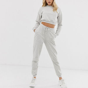 Ensemble de survêtement molletonné oversize pour femme, sweat à capuche et pantalon long, manches longues, style décontracté automne, tenue d'entraînement - Product Image 1