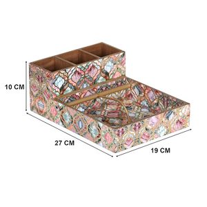 Porte-couverts en bois avec compartiment pour les ustensiles, organisateur pour cuillères, fourchettes, serviettes, cuisine, table à manger, restaurant, service - Product Image 5