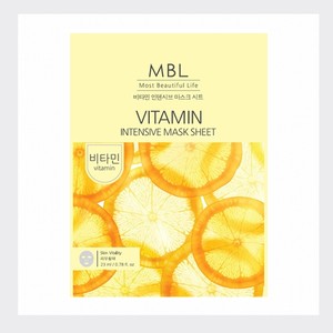 แผ่นมาส์กหน้าทองคำ Embiel Vitamin Intensive Mask Sheet 10 แผ่น ผลิตในเกาหลี แผ่นมาส์กหน้า บำรุงผิวกระจ่างใสแบบเกาหลี - Product Image 3
