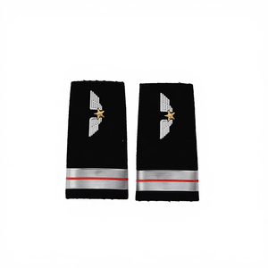 High Quality Custom Uniform Accessories 3D Shoulder Badges Shoulder Epaulettes in Gold and <b>Silver</b> Colors for Decorative Uniform - Product Image 4