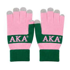 Pink Green <b>Knitted</b> <b>Gloves</b> Warm Winter <b>Gloves</b> Fashion Finger <b>Gloves</b> Casual Outdoor Accessories Soft Comfortable Hand Wear - Product Image 2