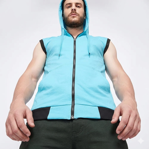 เสื้อกล้ามมีฮู้ดซิป Rexfit Sports สำหรับผู้ชาย เสื้อออกกำลังกาย ฟิตเนส เสื้อกีฬาแบบมีซิป ระบายอากาศได้ดี น้ำหนักเบา เหมาะสำหรับการออกกำลังกาย - Product Image 4