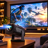 Mini projecteur vidéo domestique HY320 720P 5G WIFI Android RK3326 4K avec correction automatique de la distorsion trapézoïdale et fonction de mise en miroir de l'écran