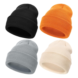 Gorro Unisex ODM, 100% Acrílico, Tejido, Color Sólido, Casual, Invernal, para Adultos, 56-58CM, Gorro Beanie OEM - Product Image 1