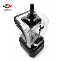 Licuadora Comercial Profesional GRACE con Carcasa Insonorizada, Tamper y Programa Preestablecido LCD, Trituradora de Hielo de Alta Resistencia para Bares