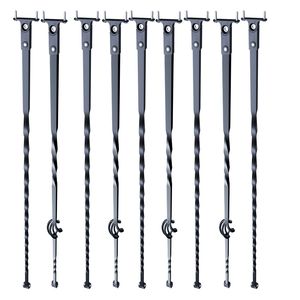 Pilastri Decorativi in Acciaio Zincato 44 x 1/2 Pollici, Confezione da 10, Pilastri Metallici Cavi Singoli BA per Scale e Terrazze - Product Image 1