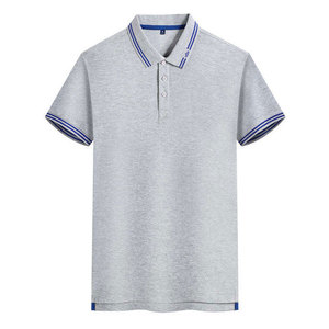 Camiseta Deportiva de Punto 100% Algodón para Hombre, Estilo Golf, Antiarrugas, Teñida con Hilo, con Patrón Sólido, Tipo Polo para Hombres de Negocios - Product Image 2