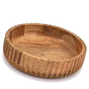 Cuenco con patas de madera de mango natural Ensaladera de fruta hecha a mano ecológica Gran capacidad Suministro al por mayor para vendedores en línea MOQ bajo - Product Image 4