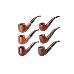 Pipa de Tabaco de Madera Natural de Estilo Clásico, Pipa de Fumar de Madera de Palisandro con Filtro a Precio Razonable - Product Image 3