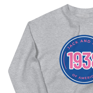 Sweat-shirt gris à col rond avec motif bleu foncé et rose, en molleton doux, à manches longues, unisexe, décontracté, vêtement d'hiver tendance - Product Image 3