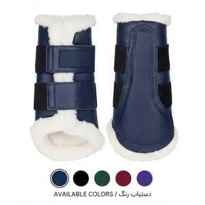 Protège-tendons équestres doublés en peluche, absorbant les chocs, pour l'entraînement au saut d'obstacles - Product Image 2