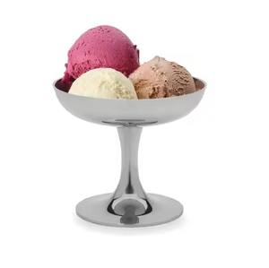 Tazón de Metal de Lujo para Helado con Cuchara, Plato para Servir Postres de Acero Inoxidable, Decoración Elegante - Product Image 3