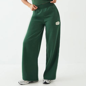 Pantalones Deportivos Anchos Personalizados para Mujer, Joggers de Poliéster y Algodón, Corte Holgado, con Logotipo y Etiqueta Privados - Product Image 1