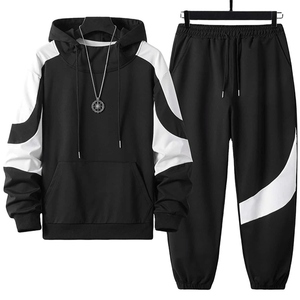 Survêtement d'été pour homme avec capuche, taille élastique, poches latérales, style décontracté, 100% coton molletonné, tissu respirant - Product Image 4