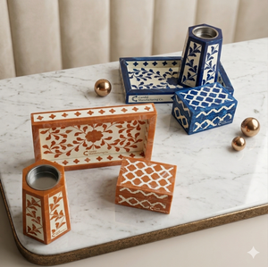 Bone Inlay Seashell Rectangle Incense Burner Eco-Friendly Fragrances Giveaway <b>Gifts</b> for Ramadan and <b>Eid</b> Handicraft - Product Image 1