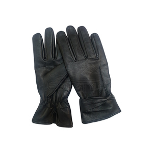 High Quality <b>Womens</b> Black <b>Leather</b> Wrist-Length Outdoor <b>Gloves</b> Bow Cuff Satin Lined Touchscreen Plain Warm Winter - Product Image 1