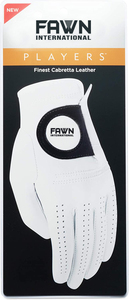 Fawn International <b>High</b> Quality Custom Golf Gloves Breathable <b>White</b> Sheepskin Cabretta <b>Leather</b> Hook Loop Closure Non-Slip - Product Image 4