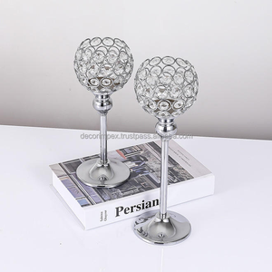 Honneur de cristal écologique fait à la main nouveau Style de luxe or bougeoir porte-lumière de thé pour la décoration de la maison - Product Image 4