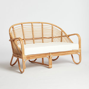 Sofá de mimbre para sala de estar, muebles de doble asiento para casas, hoteles, restaurantes, resorts - Product Image 5
