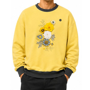 Sweat-shirt lourd et élégant pour homme, pull en molleton confortable avec col rond classique, idéal pour le streetwear quotidien et l'hiver - Product Image 1
