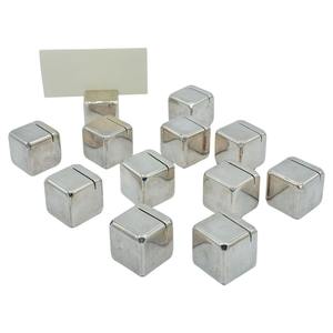 Ensemble de porte-cartes de table carrés modernes en métal, présentoir de cartes nominatives, support de numéros de table de mariage, porte-cartes de visite de bureau - Product Image 1