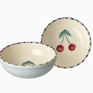 Tazón de Sopa de Cerámica Moderno con Detalles de Rayas Azules Intensas, Perfil Redondo Profundo y Acabado Artesanal Suave - Product Image 3