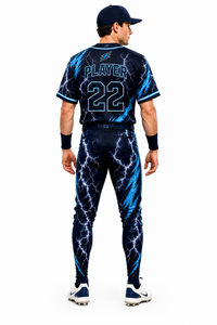 Thunder Baseball Uniform Set Sublimated Jersey Pants Men's <b>Athletic</b> Team Wear Custom Logo Design Breathable Polyester - Product Image 4