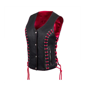 Women's Genuine Leather <b>Biker</b> <b>Waistcoat</b> Stylish Slim Fit Motorcycle Sleeveless Outerwear Waterproof Windproof Casual Wear 2026 - Product Image 1