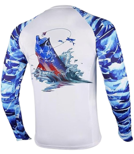 Camiseta de Pesca de Manga Larga para Hombre con Bolsillo, Protección Solar UPF 50+, Secado Rápido, Transpirable, Personalizable OEM ODM - Product Image 1